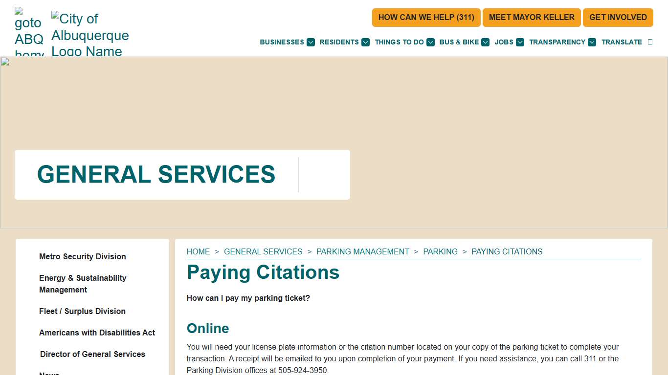 Paying Citations — City of Albuquerque