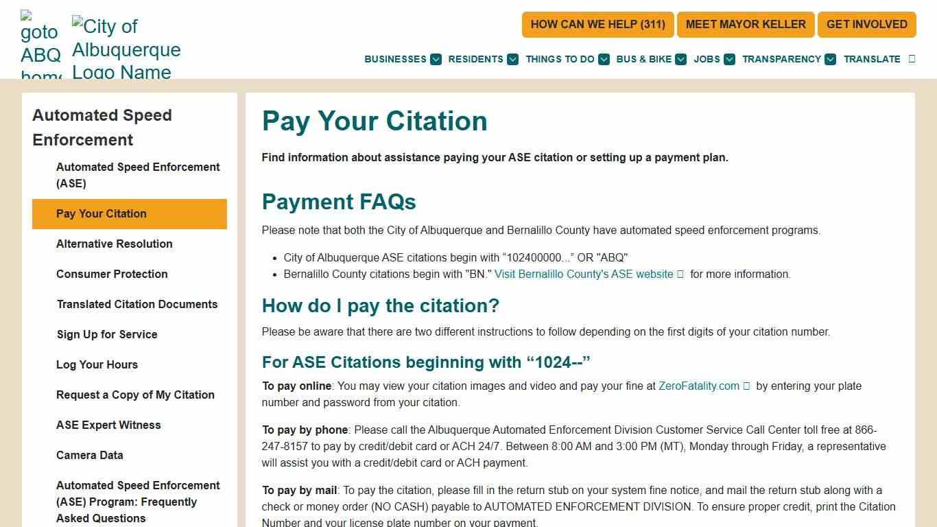 Pay Your Citation — City of Albuquerque