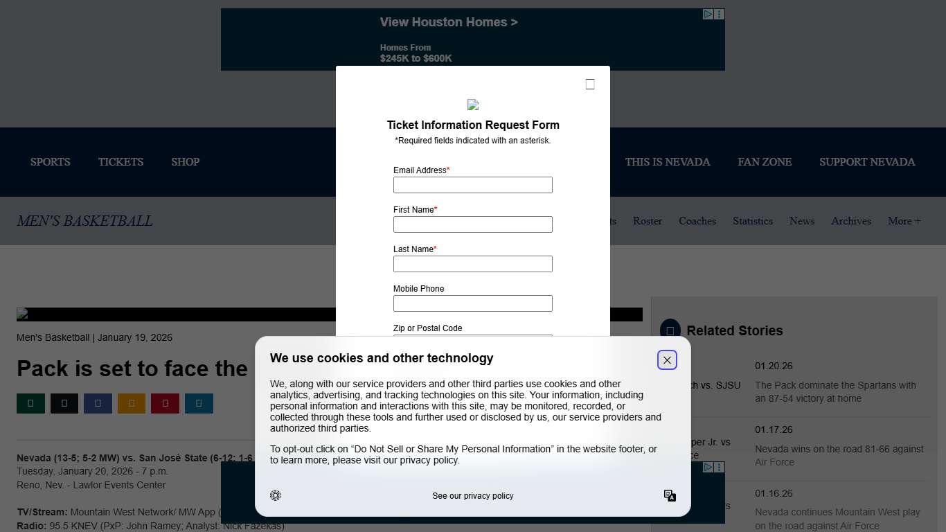 Pack is set to face the Spartans Tuesday night - University of Nevada Athletics